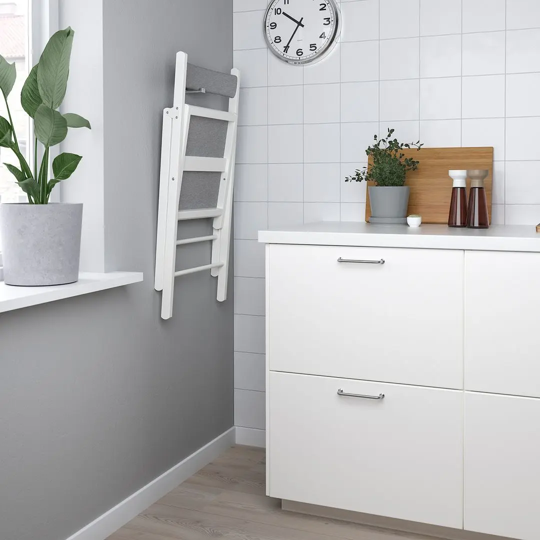 Scaun pliant Ikea Frosvi/Knisa (Alb/Gri)