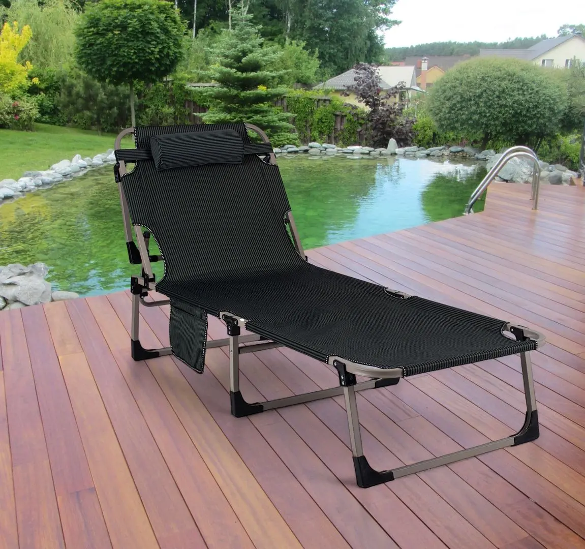 Шезлонг Mebel Elite Venus (Grey/Black)