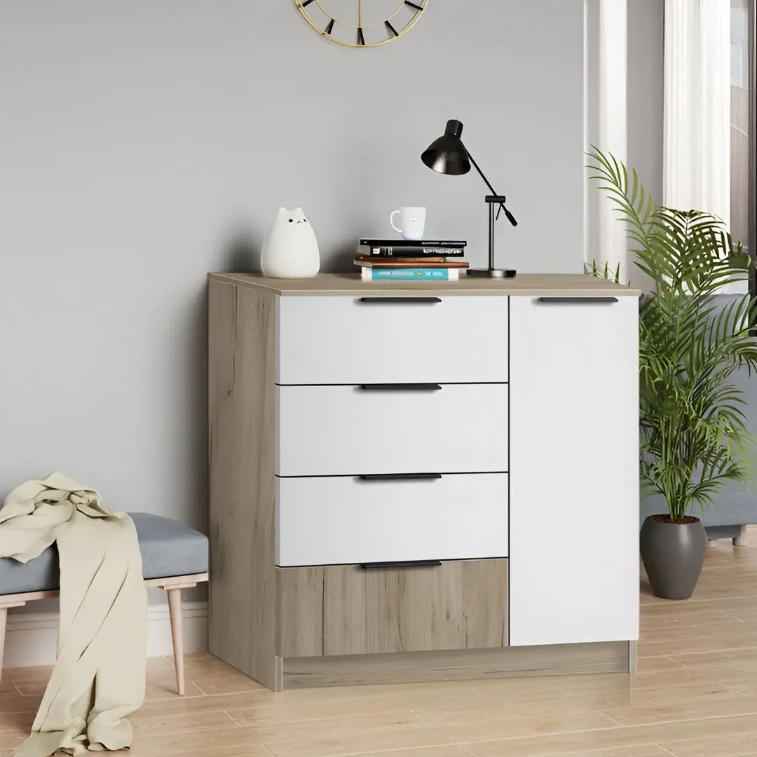 Tumba Modern Komfort 4+1S (Craft Oak Gray/White)