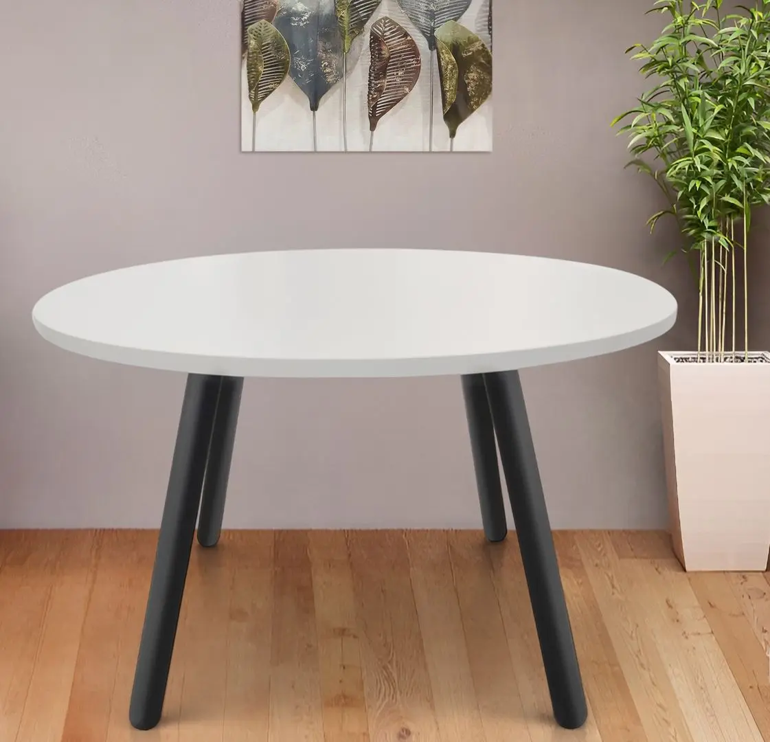 Стол DP Fusion Rondo 4 100x100 (White/Black)