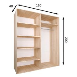 Dulap Modern Tennessee 160cm (Sonoma Oak/White) Thumb