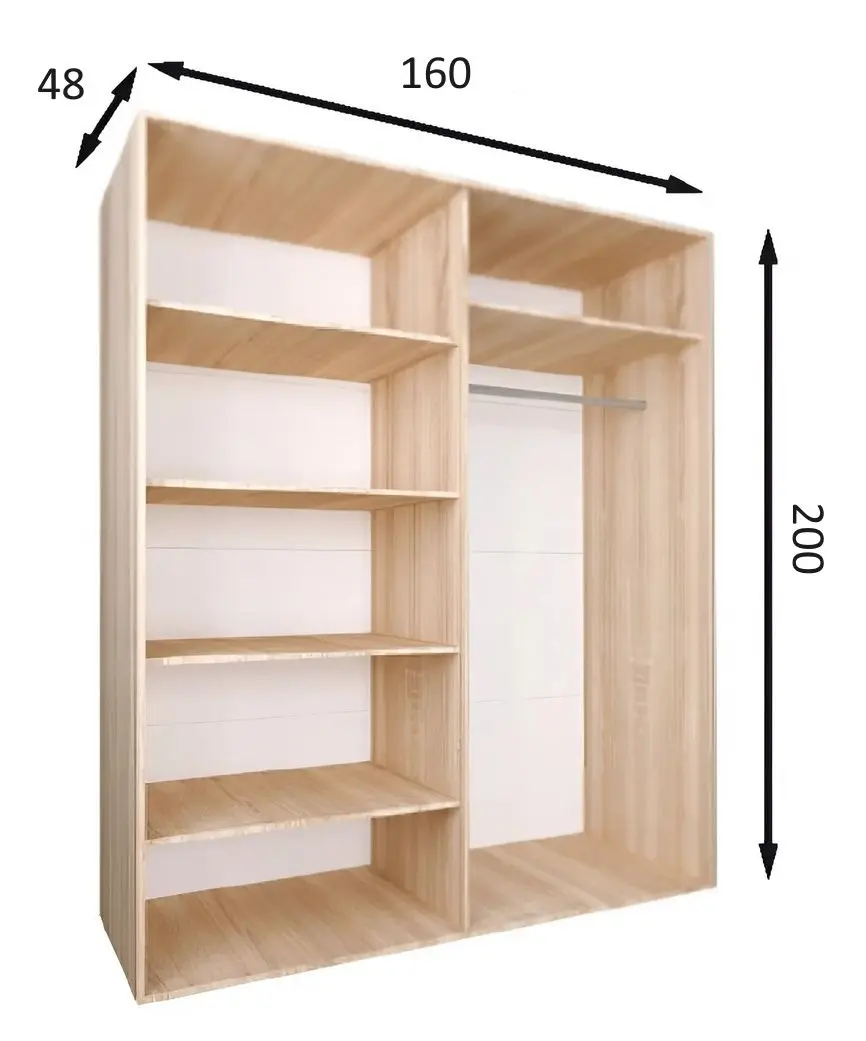 Dulap Modern Tennessee 160cm (Sonoma Oak/White)