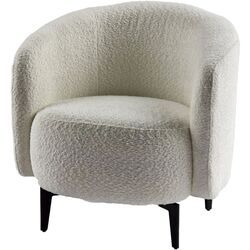 Fotoliu Tempo Kondela Preso Abriamo Boucle 04 (White/Black) Thumb