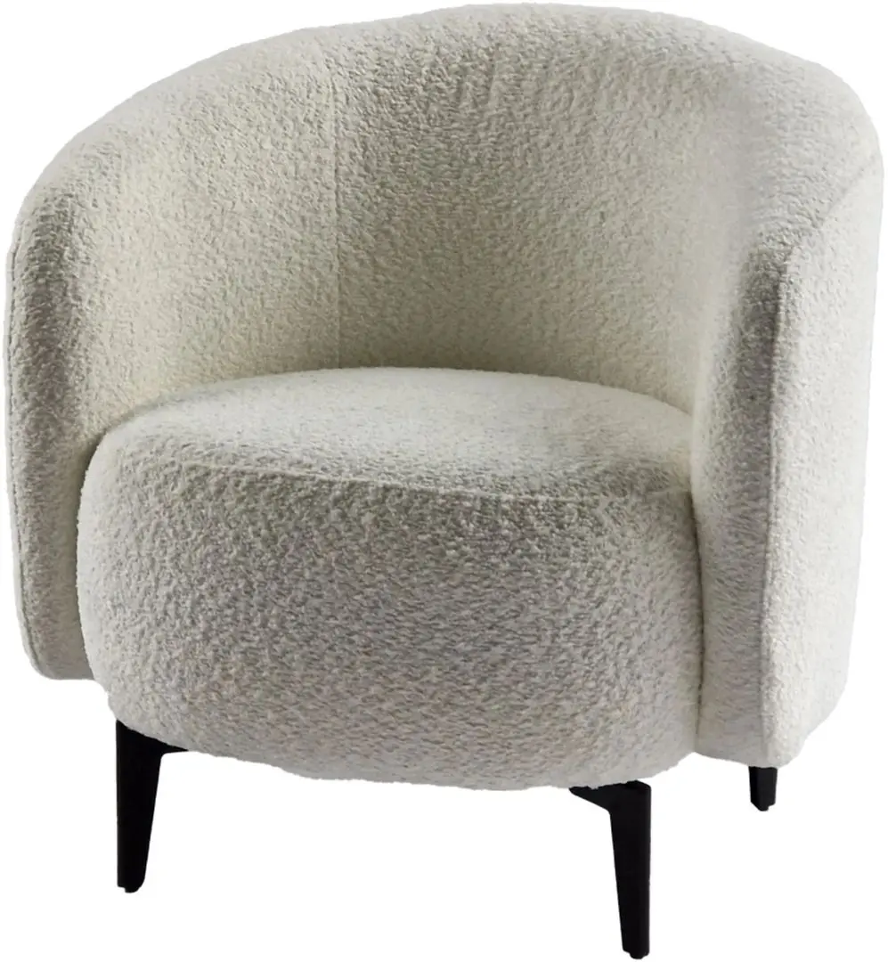 Fotoliu Tempo Kondela Preso Abriamo Boucle 04 (White/Black)