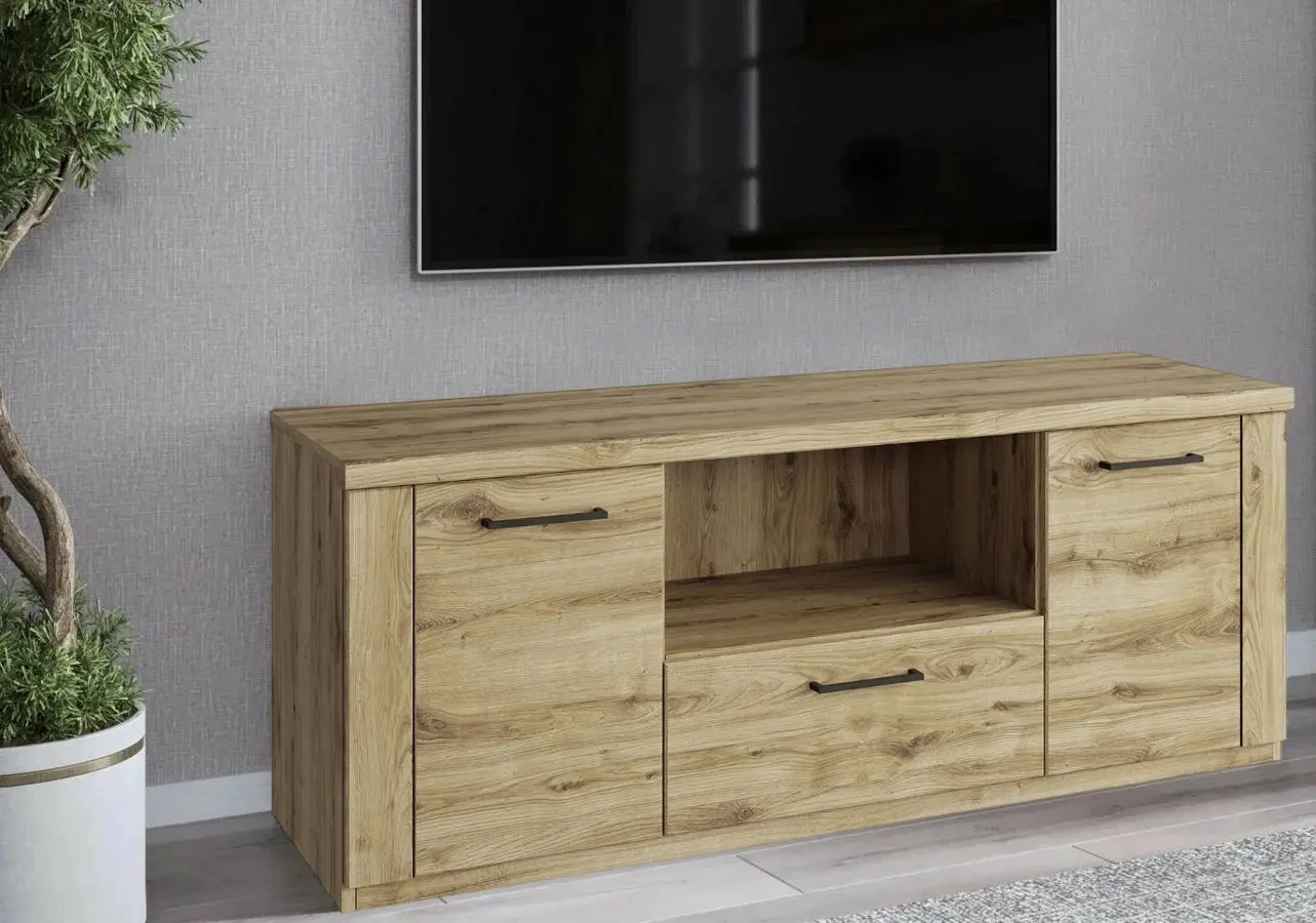 Tumba pentru TV Tempo Kondela Dorsi 2D1S 53x135 (Navarra Oak)