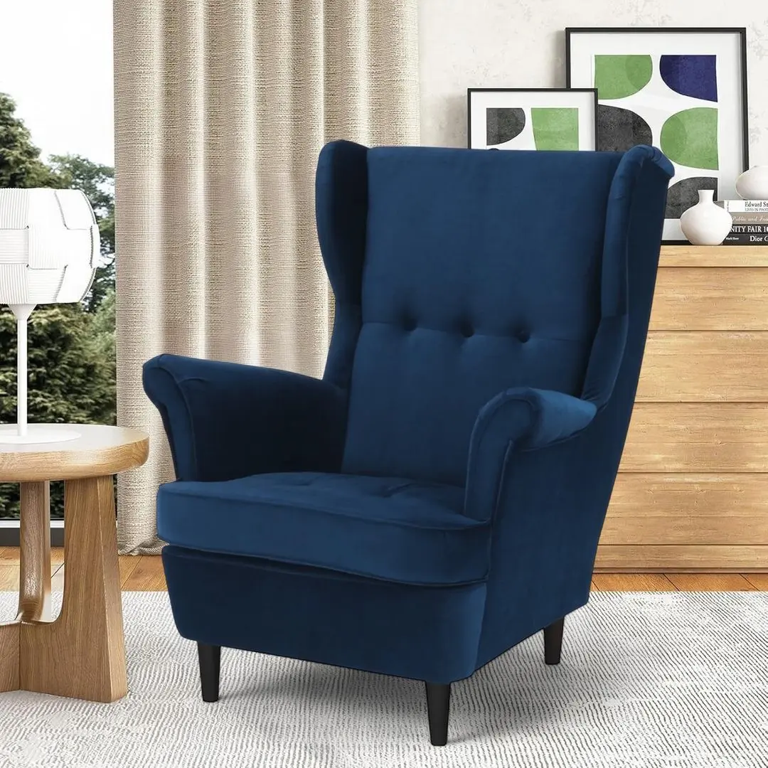 Fotoliu Tempo Kondela Rufino 3 New Kronos 09 (Blue/Walnut)