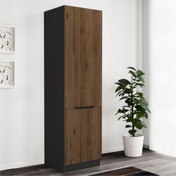 Шкаф Tempo Kondela Menzo 60 DK-210 2F (Okapi Walnut/Black)