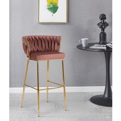 Scaun de bar Mebel Elite Flores 2 (Pink/Golden)