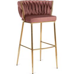 Scaun de bar Mebel Elite Flores 2 (Pink/Golden) Thumb