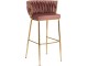 Scaun de bar Mebel Elite Flores 2 (Pink/Golden)