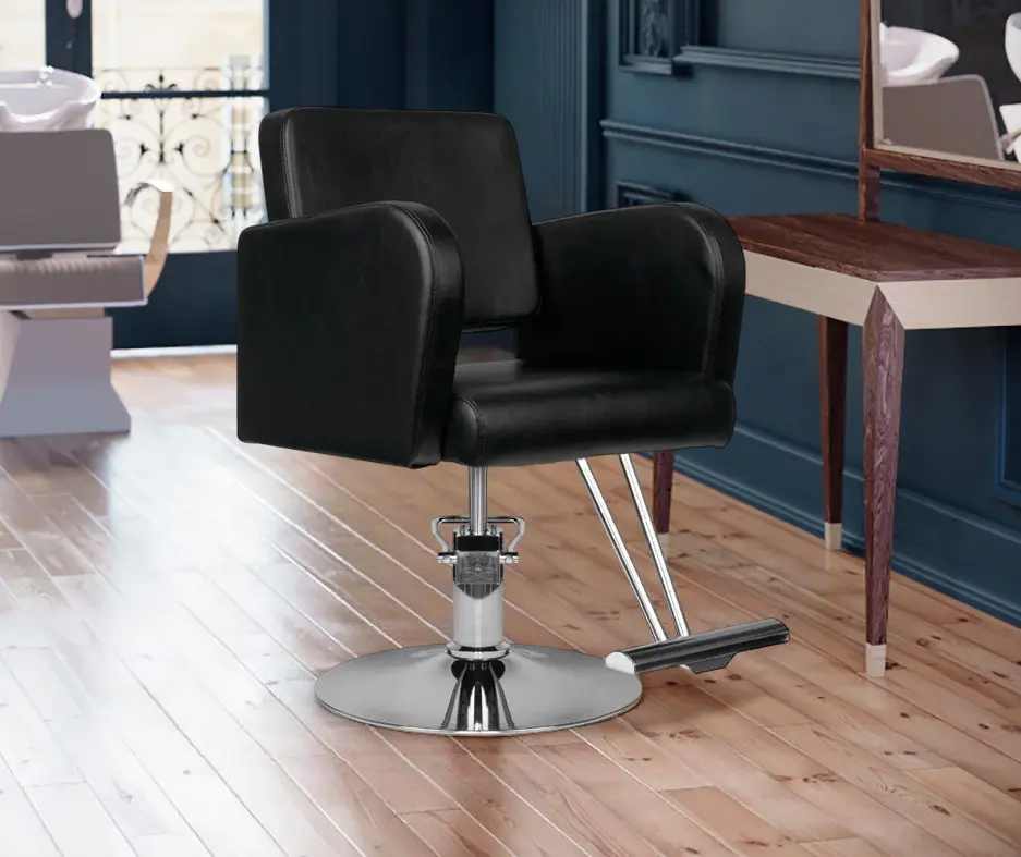 Fotoliu de coafor Hair System HS92 (Black/Silver)