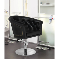 Fotoliu de coafor Gabbiano London (Black/Silver)