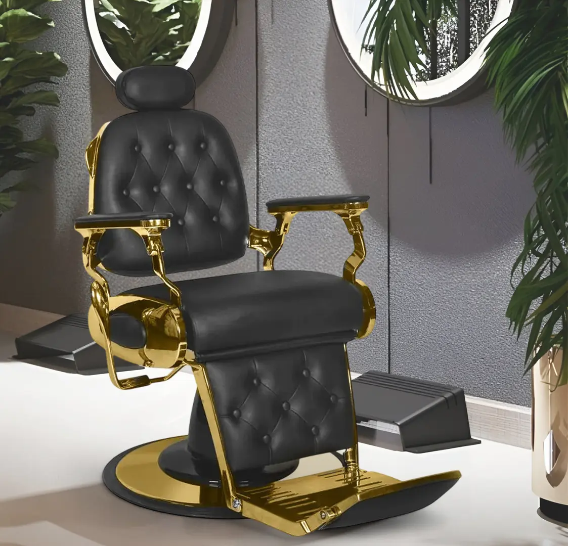 Кресло парикмахерское Gabbiano Francesco (Black/Gold)