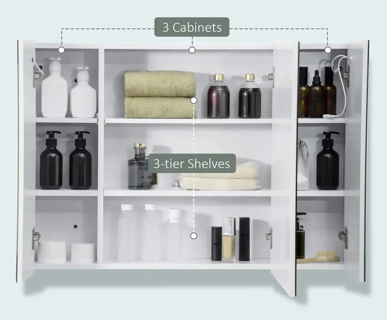 Dulap cu oglinda Kleankin 834-416WT (White)