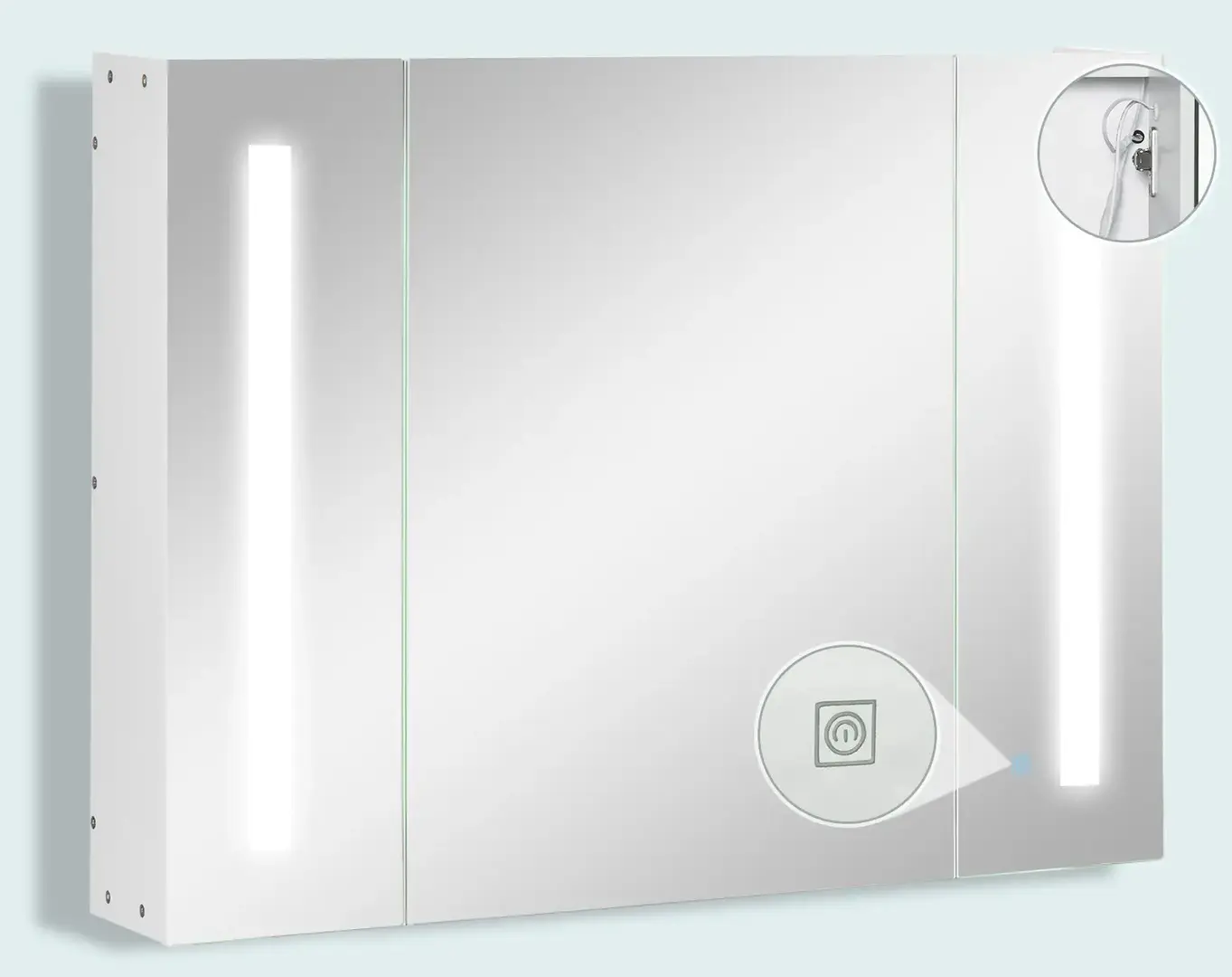 Dulap cu oglinda Kleankin 834-416WT (White)