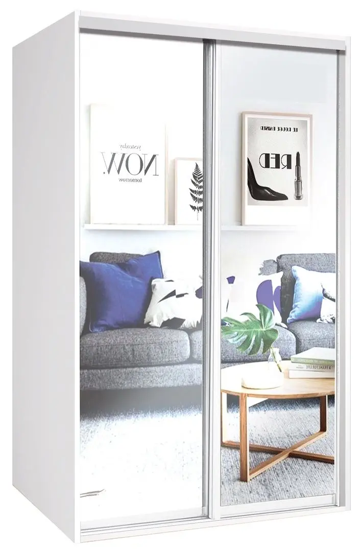 Шкаф-купе Modern Braun Top 2 140x210x60 2 зеркала (White)
