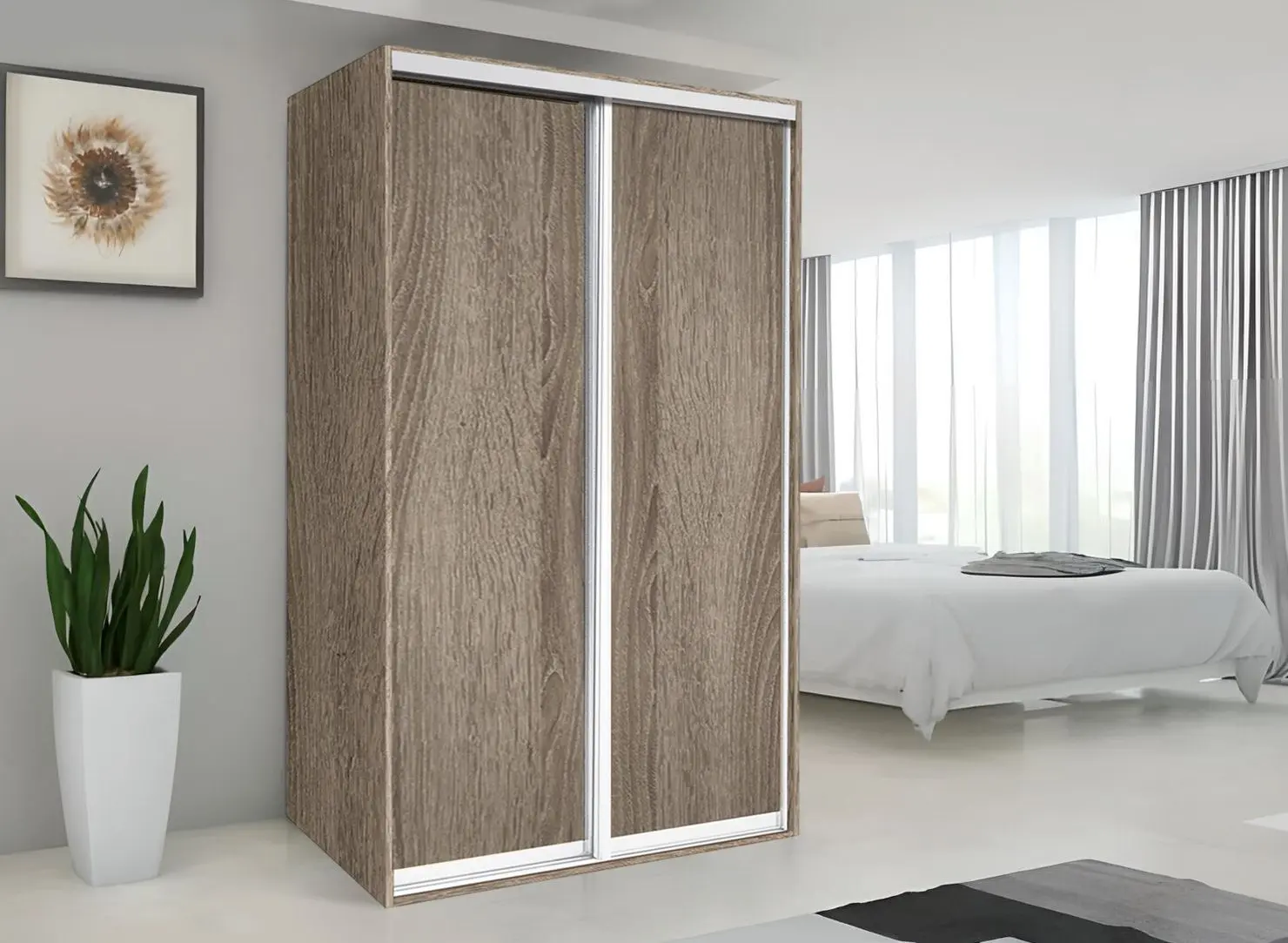 Dulap-cupe Modern Braun Top 2 120x210x60 2 PAL (Vintage Oak)