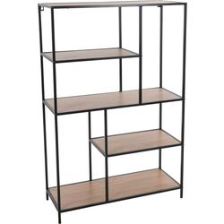 Etajera H&S 76x30x116cm (Natural/Black) Thumb