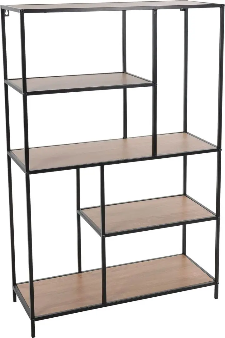 Etajera H&S 76x30x116cm (Natural/Black)