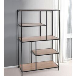 Etajera H&S 76x30x116cm (Natural/Black)