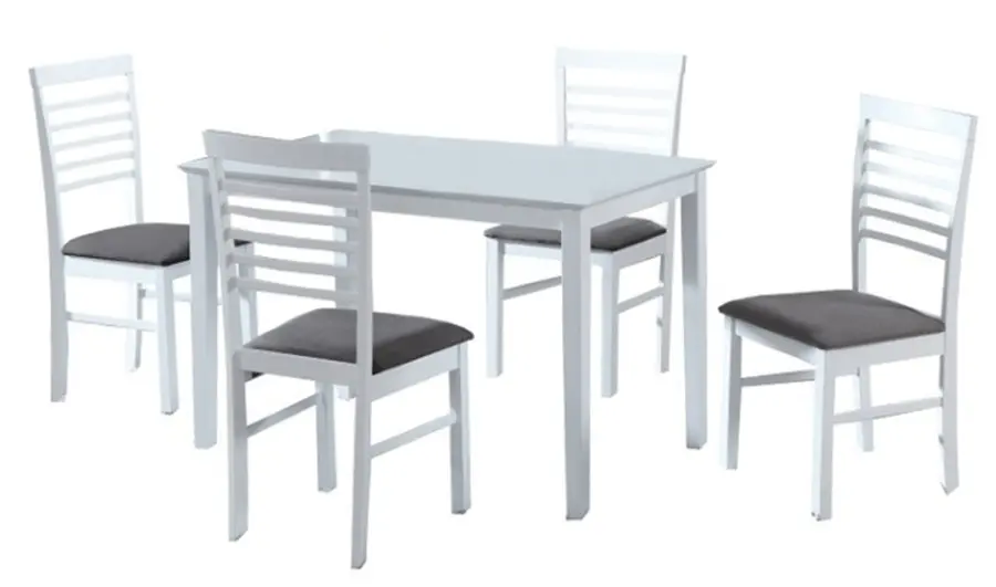 Set de sufragerie Mobhaus Brisbo 1+4 (White/Gray)