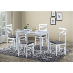 Set de sufragerie Mobhaus Brisbo 1+4 (White/Gray) Thumb