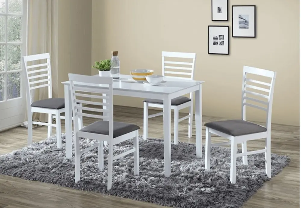 Set de sufragerie Mobhaus Brisbo 1+4 (White/Gray)