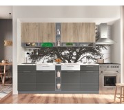 Кухня Modern Monro 2.6m (Grey Craft Oak/White Gloss/Asphalt)