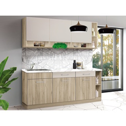 Bucatarie Modern Monro 2.0m (Grey Craft Oak/Cashmere)