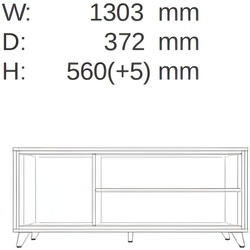 Тумба РТВ Yasen Тина 3Д (Кашемир/Чёрный) Thumb