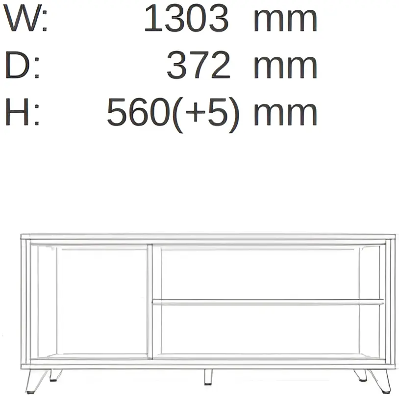Тумба РТВ Yasen Тина 3Д (Кашемир/Чёрный)