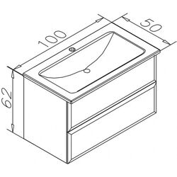 Dulap sub lavoar Orka Nuvola 100 (Grey) Thumb