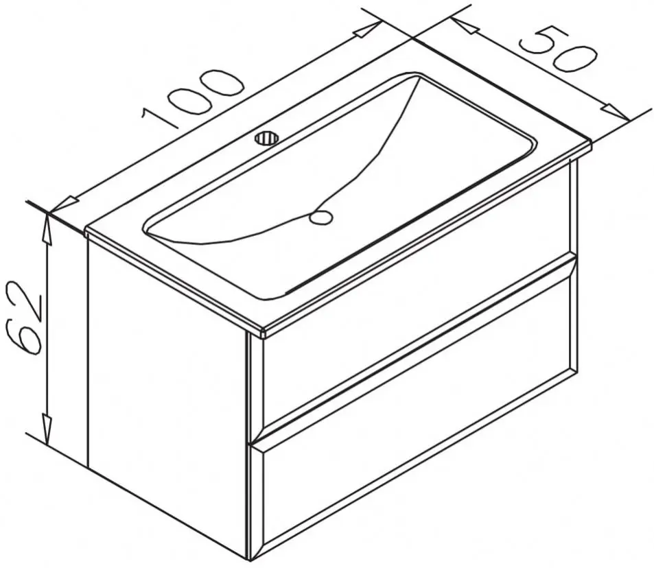 Dulap sub lavoar Orka Nuvola 100 (Grey)