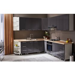 Bucatarie modulara Ambianta Perla 2.4x2.5m (Antracit) Thumb