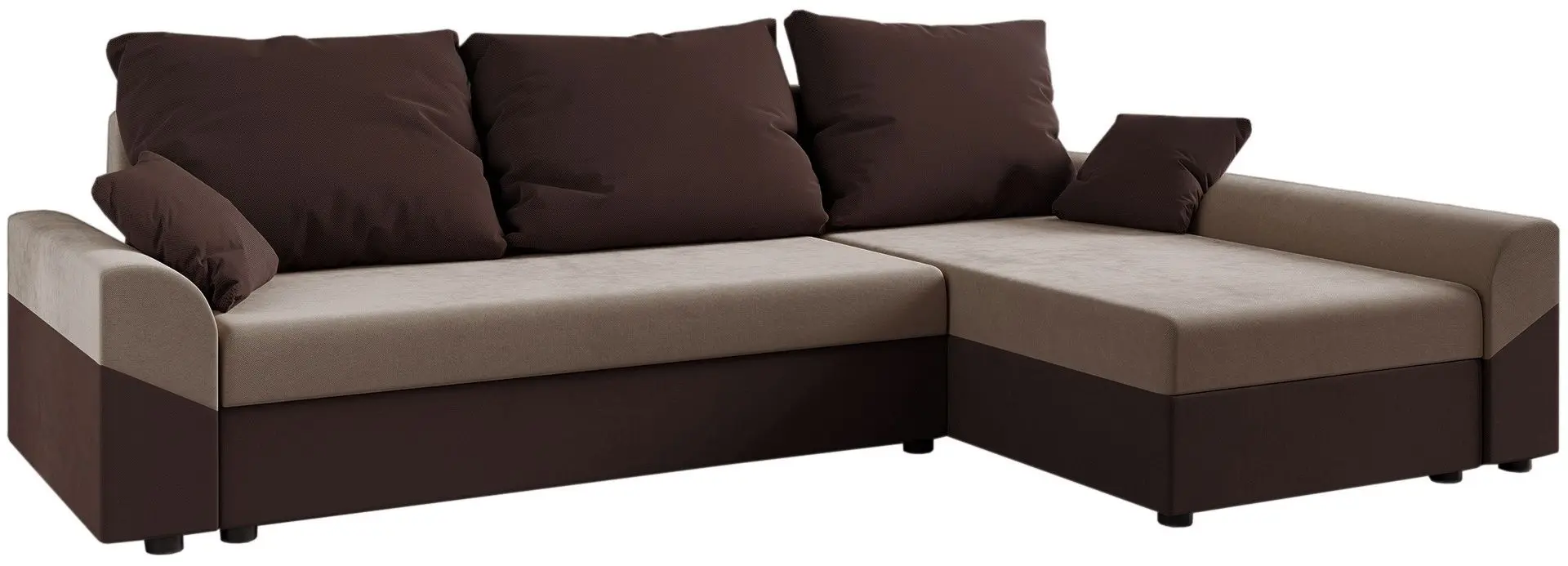 Canapea de colt Space Meble Denver L Sawana 22/Sawana 16 (Light Brown/Dark Brown)