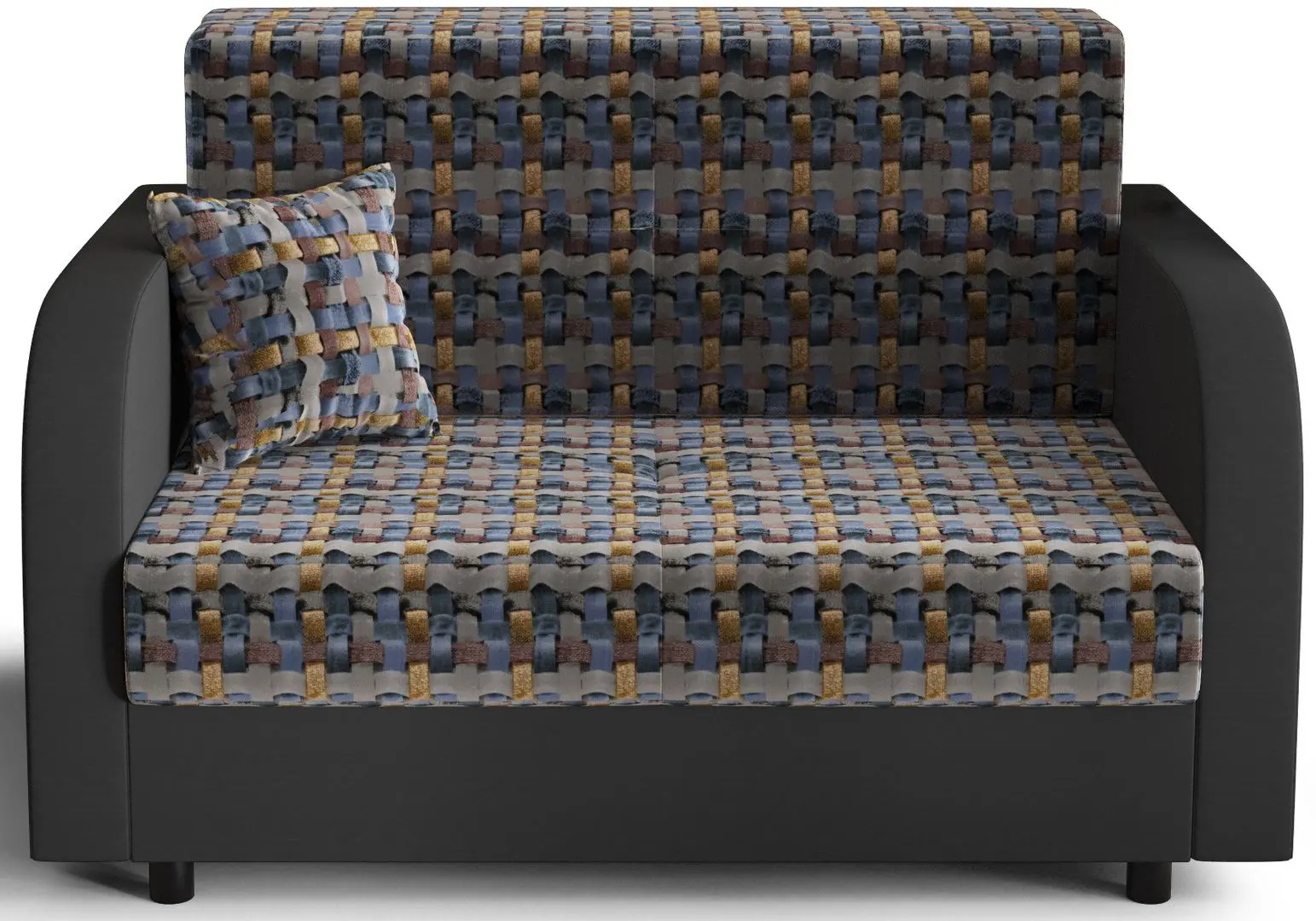 Диван Space Meble Amerykanka Twice 120 Plecionka/Rainbow 27 (Multicolor/Graphite) - 3