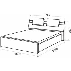 Кровать Ambianta Fenix 160x200 (Орех) Thumb