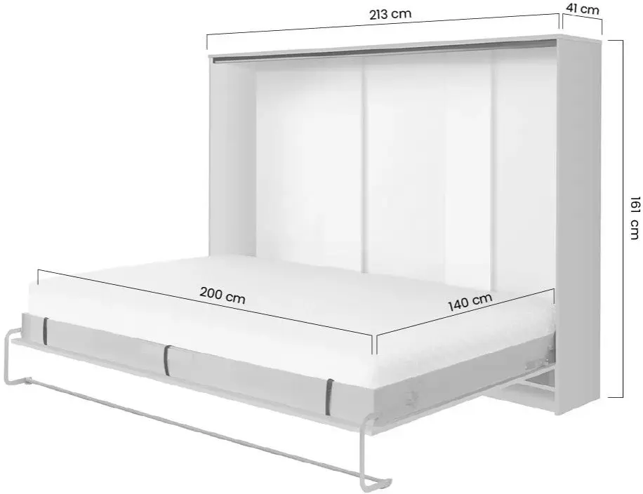 Pat-transformer rabatabil New Elegance Basic BS-P-H-140 Horizontal 140x200 (Sonoma Oak Light)