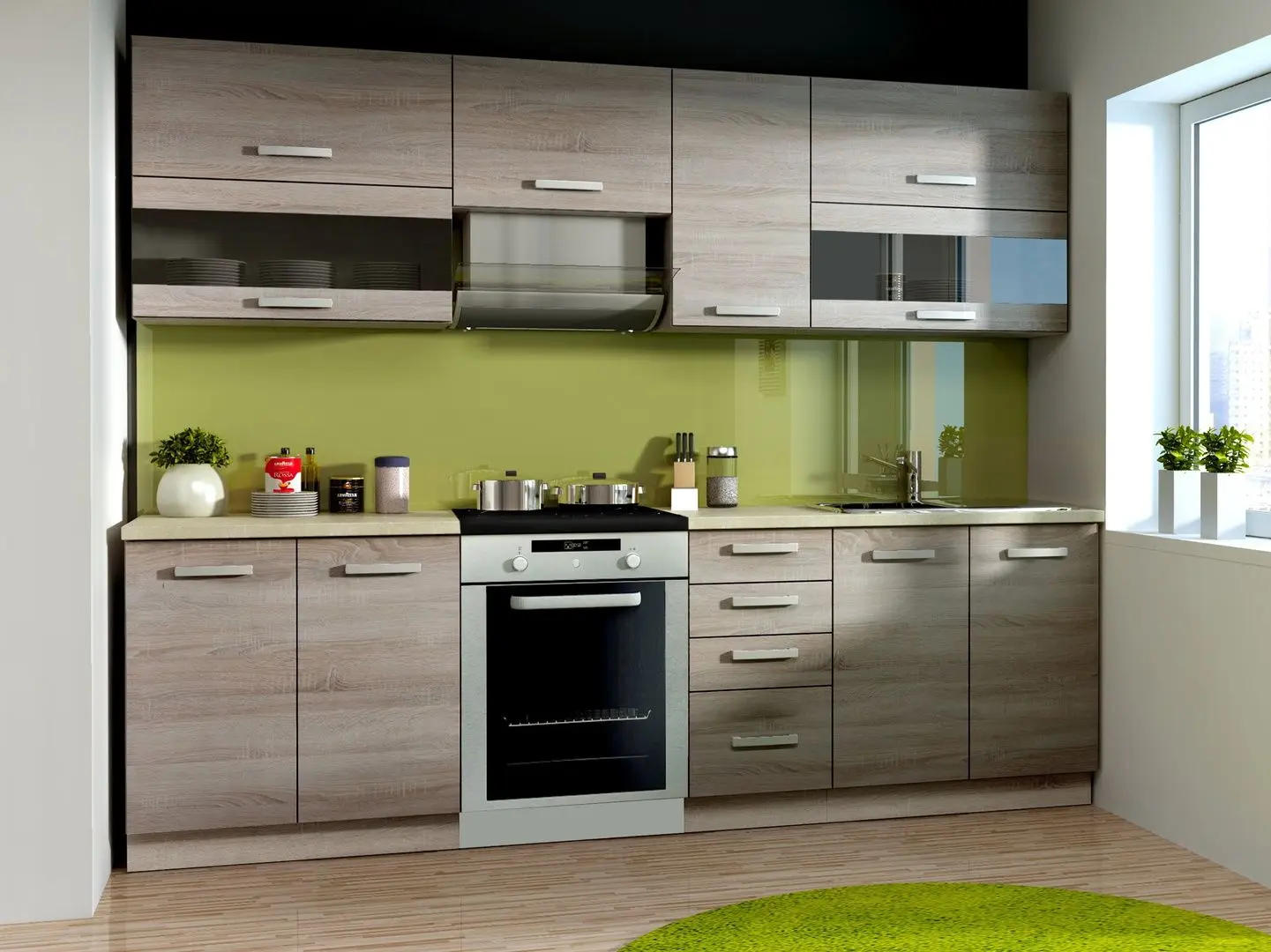 Bucatarie modulara Tempo Kondela Kalen (Sonoma Oak Truffle)