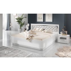 Кровать Helvetia Arno 2497LF32 180x200 (White Gloss/Silver)