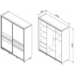 Шкаф-купе Ambianta Cristal 2.0м Thumb
