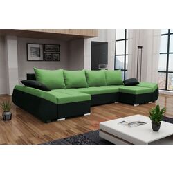 Диван П-образный Space Meble Korfu U Tornado 61/Tornado 15 (Green/Black)