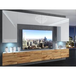 Гостиная Belini Imperium IMP 2/5/W/WDW/0/0 3.0m (White High Gloss/Wotan Oak) Thumb