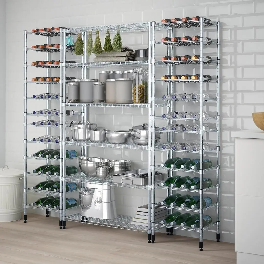 Etajera Ikea Omar 3 sectiuni/polite 187x36x181 (Inox)