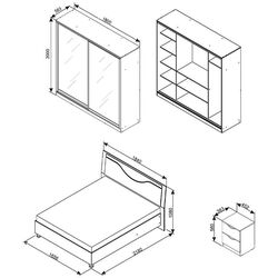 Спальня Ambianta Happy II раздвижные (Белый Самоа) Thumb