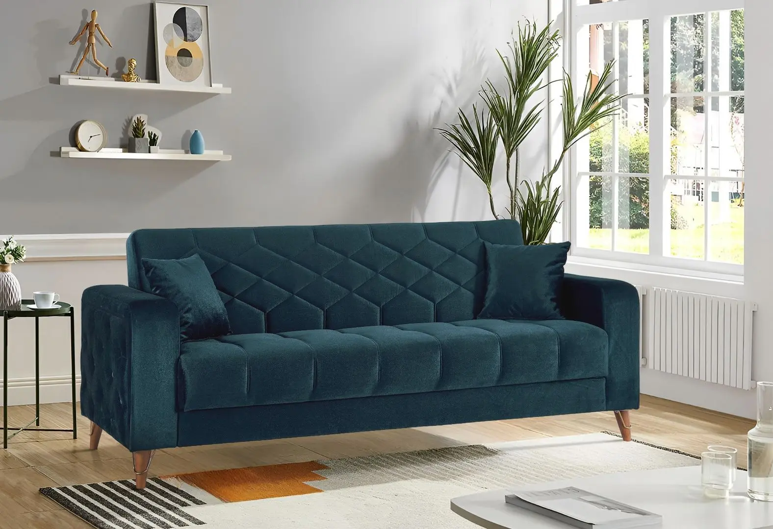 Диван Fabulous Melisa 3-местный 44-103 (Dark Turquoise)