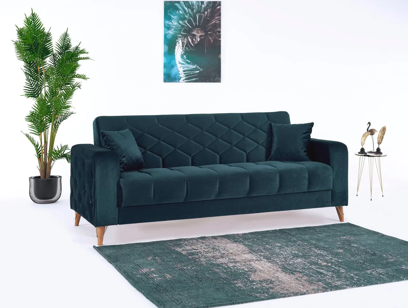 Диван Fabulous Melisa 3-местный 44-103 (Dark Turquoise)