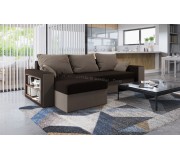 Canapea de colt Space Meble Jork Mikrofaza 20/Mikrofaza 05 (Brown/Beige)