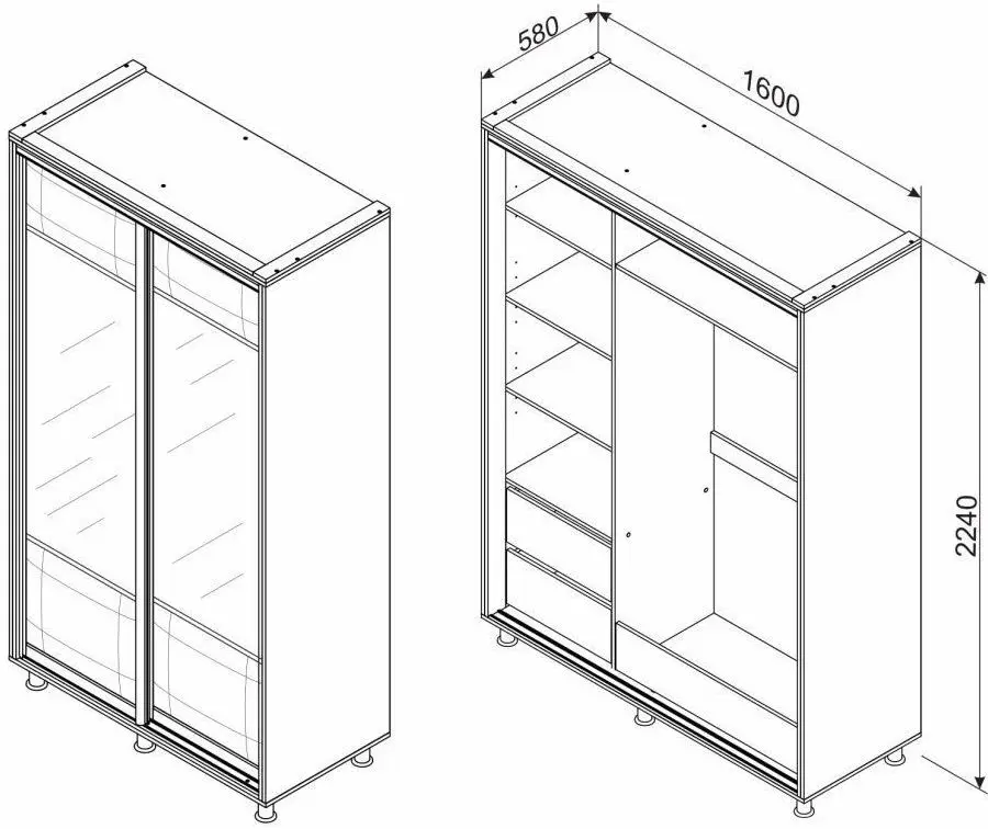 Шкаф-купе Ambianta Siesta 1.6 - 10