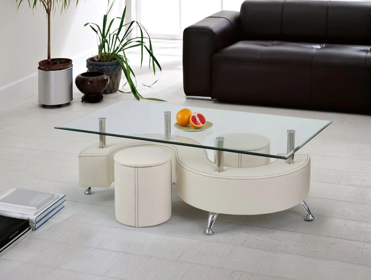 Masa pentru reviste Halmar Nina 3 H (White)